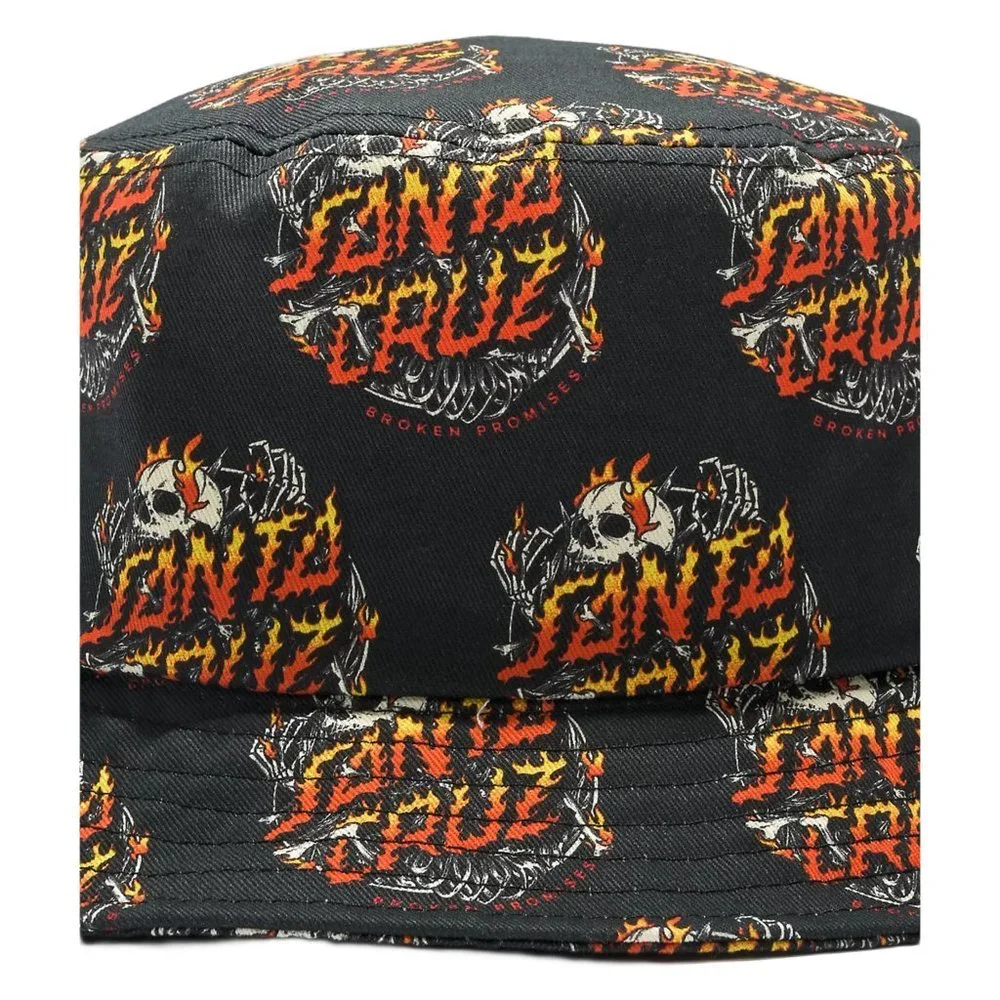 Broken Promises x Santa Cruz Boneyard Black Bucket Hat - Picture 2 of 4